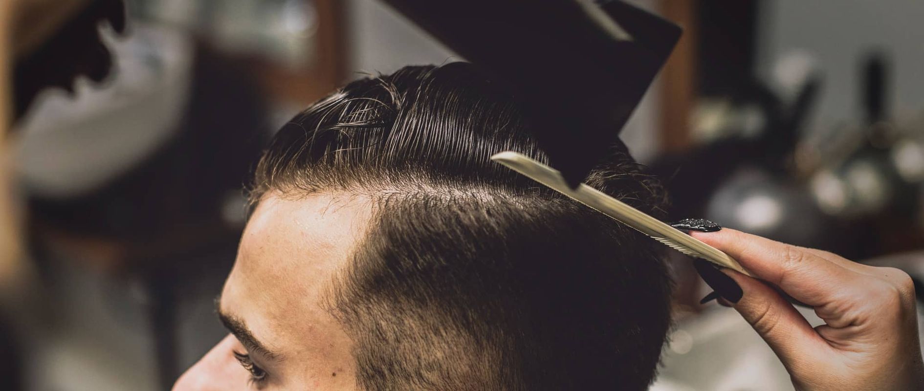 barber cutting hair